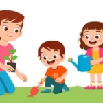 Baby-sitter et enfants profitant des vacances scolaires à Montpellier — Les P'tites Mains