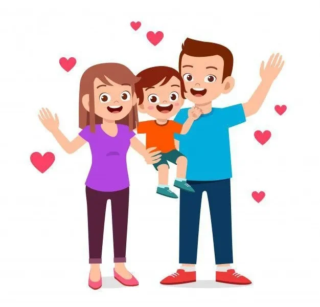 Famille heureuse préparant l'arrivée d'une baby-sitter à Montpellier — Les P'tites Mains